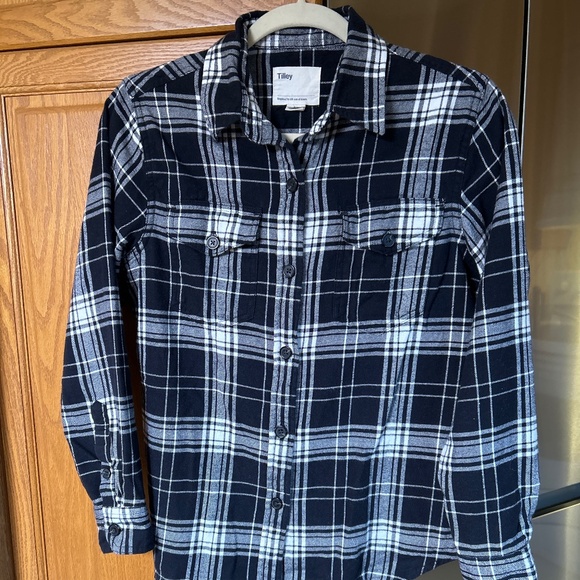 Tilley Black & White Flannel Shirt - Picture 1 of 7